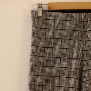 Chic Gray Plaid Stretch Pants – Classic Slim Fit